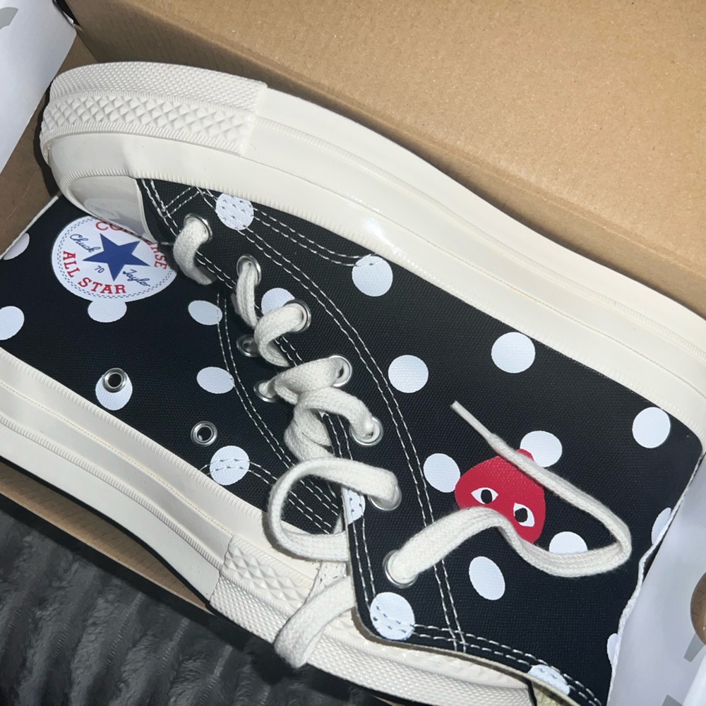CDG PLAY x Converse Men's Chuck Taylor All Star Polka Dot High-Top Sneakers